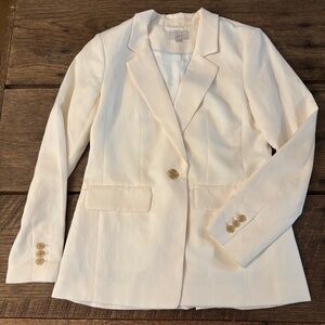 Like‎ New Loft Blazer - Whisper White/Cream. Lined. Tailored Style.